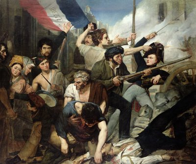 Scène de la Révolution de 1830 - Philibert Rouviere